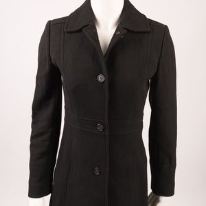 J Crew Black Lady Day Coat Italian Cloth Wool 0